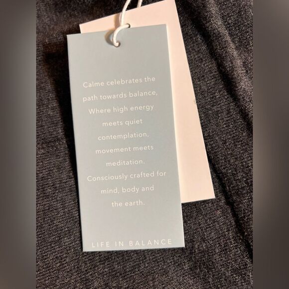 Johnny Was CALME Heather Gray Joggers Elastic Waistband and Tapered Leg XL - Picture 12 of 13